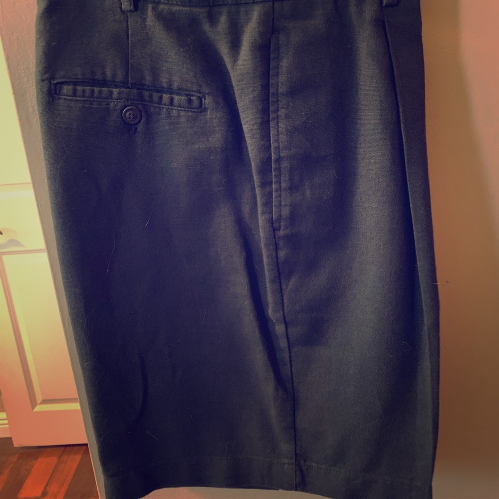 Black Linen Shorts 7”